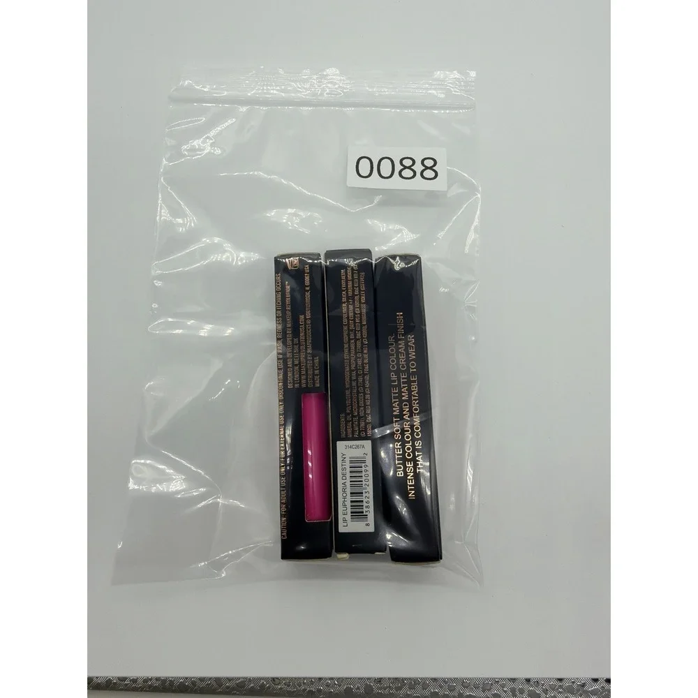 Revolution Lip Euphoria Butter Soft Matte Lip Color - Destiny .23 oz NEW 3 Pack